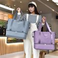 thumbnail image 2 of Travel Duffel Bag with Bottom Shoe Compartment Weekender Toiletry Bag Carry On Tote Overnight Bag, 2 of 8