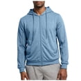 thumbnail image 3 of TSHXS Zip Up Hoodie for Men Long Sleeve Hooded Sweatshirt with Side Zipper Cutout Outerwear, 3 of 9