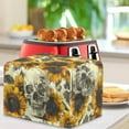thumbnail image 3 of HELLHERO Skull Sunflowers Print Toaster Cover 2 Slice, Durable Bread Machine Protector with Drawstring, Dustproof Small Kitchen Appliances Cover (11.4"x7.8"x7.4"), 3 of 8