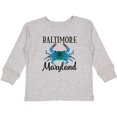 thumbnail image 3 of Inktastic Baltimore Maryland Vacation Blue Crab Boys or Girls Long Sleeve Toddler T-Shirt, 3 of 5
