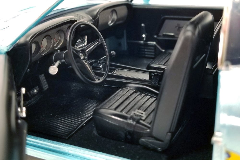 1969 Ford Mustang BOSS 429, Light Blue - Acme A1801858 - 1/18 scale Diecast Model Car