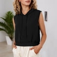 thumbnail image 2 of Sleeveless Hoodie for Women 2026 Trendy Casual Plain Hooded Sweatshirt Womens Pullover Top Spring Summer Outfits, 2 of 7