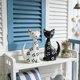 thumbnail image 5 of CaiYueKe 2 Pcs Handmade Wooden Cat Shelf Sitter Table Decor, Cute Kitty Figurine Ornament for Home Office Desk, Living Room Bedroom Decorations, Artistic Animal Statue Gift, 5 of 8