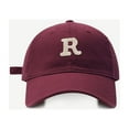 thumbnail image 3 of KALE Baseball Cap R Letter Sporty Solid Color Red, 3 of 3
