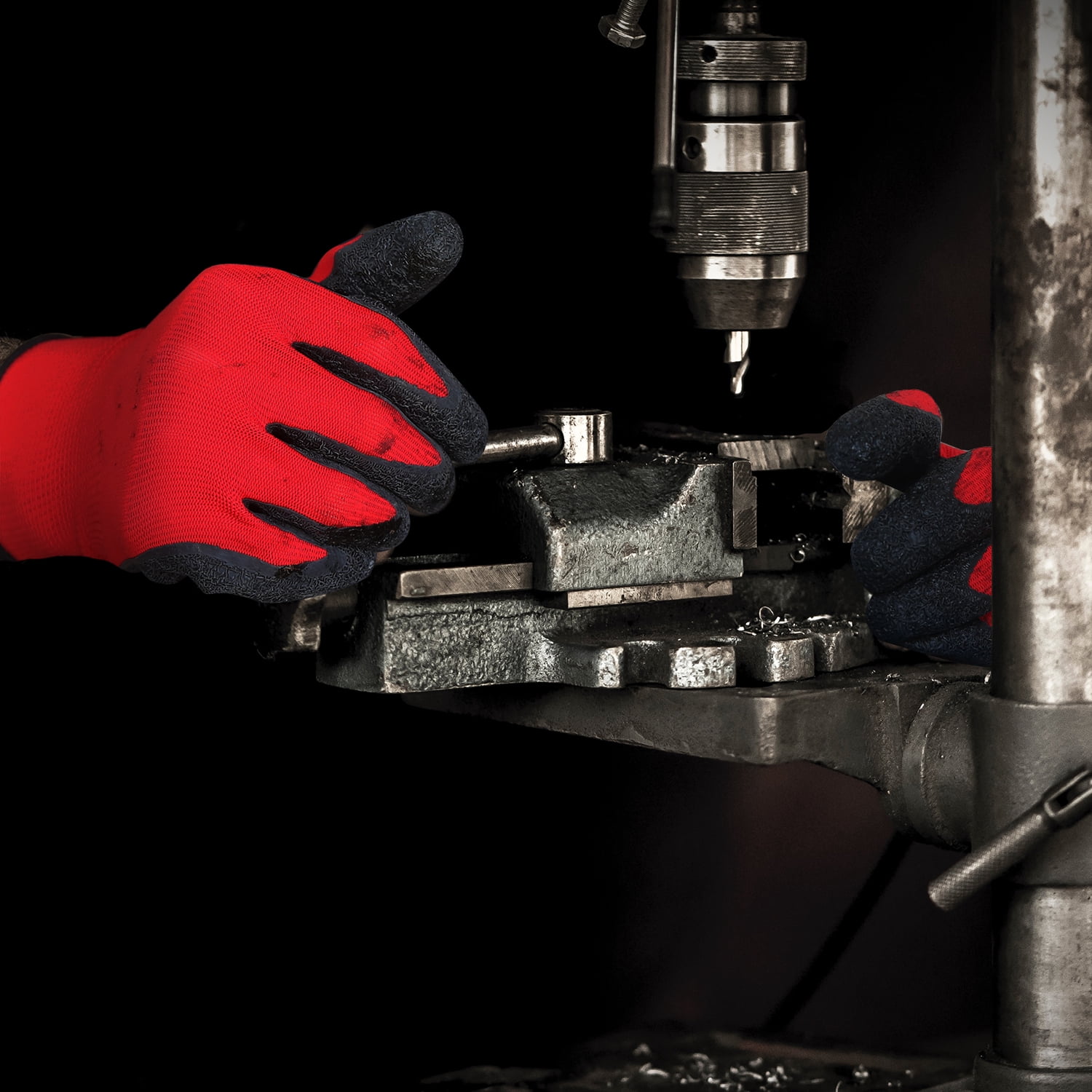 EvridWear 120 Pairs Red Latex Rubber Coated Safety Work Gloves Men Women Construction Warehouse Gardening (XL)