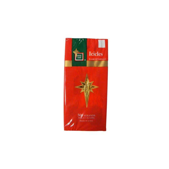 Lb International 500Ct Gold Tinsel Icicle Strand Christmas Decorations