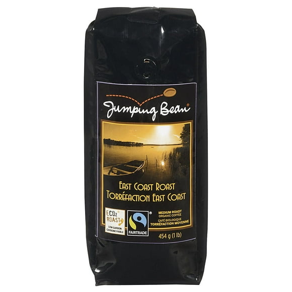 Grains de café entiers torréfaction East Coast de Jumping Bean 454 g (1 lb)
