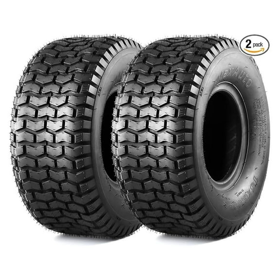 15x6.00-6nhs Lawn Mower Tires 15x6x6 Lawn Tractor Tire 15x6-6 Turf Tires, 4 Ply Tubeless Tire, 565 lbs Capacity, Set of 2