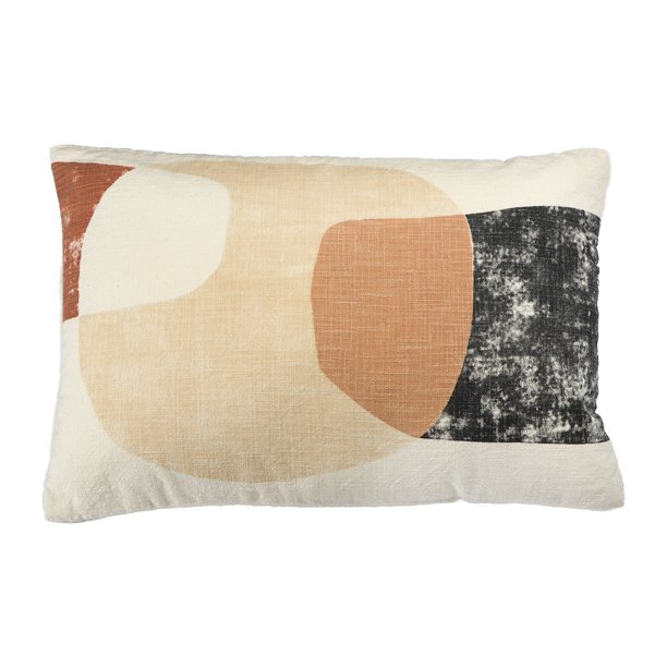 Creative CoOp Abstract Print Cotton Lumbar Pillow