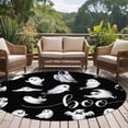 thumbnail image 4 of Helloween Round Area Rug 7Ft Washable Circle Rugs for Dorm Laundry Room, Boo Ghost Cute Spooky Black Non-Slip Carpet Floor Mats Indoor Outdoor Carpet Runner Aesthetic Home Decor, 4 of 8