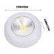 thumbnail image 3 of pstuiky Luz LED de disco inalámbrica para debajo del gabinete brillo de 60 luz portátil luz pequeña y redonda luz que funciona con pilas se adhiere al armario de la cocina., 3 of 7