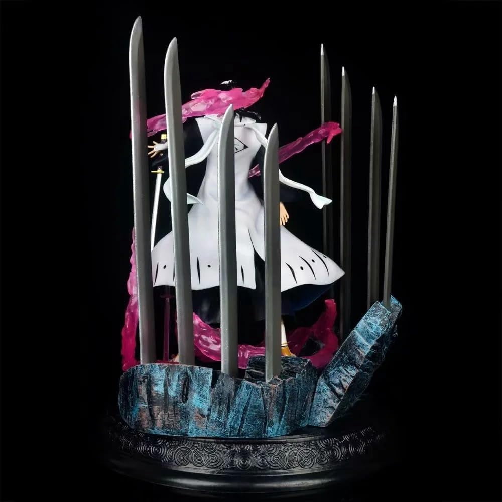 Kuchiki Byakuya Figure Sword Formation Kuchiki Byakuya Anime Figures 33cm/12.9inch PVC Decorations Collectible Handicrafts for Anime Fans Gifts