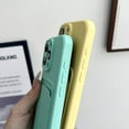 thumbnail image 5 of Compatible with iPhone Case,Credit Card Slot Holder Wallet [Compatible with Wireless Charging] Camera Lens Protection Soft Shockproof Cover Phone Case (Yellow,iPhone 12 Pro Max), 5 of 7