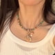 thumbnail image 4 of 2PCS Beaded Choker Necklace for Women, Gemstone Necklace Natural Stone Freshwater Pearl Surfer Necklace 14K Gold Plated Summer, 4 of 5