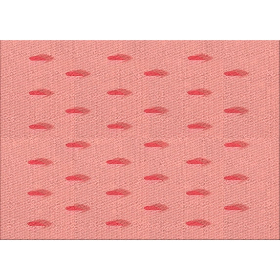 Ahgly Company Indoor Rectangle Patterned Light Salmon Pink Area Rugs, 6' x 9'