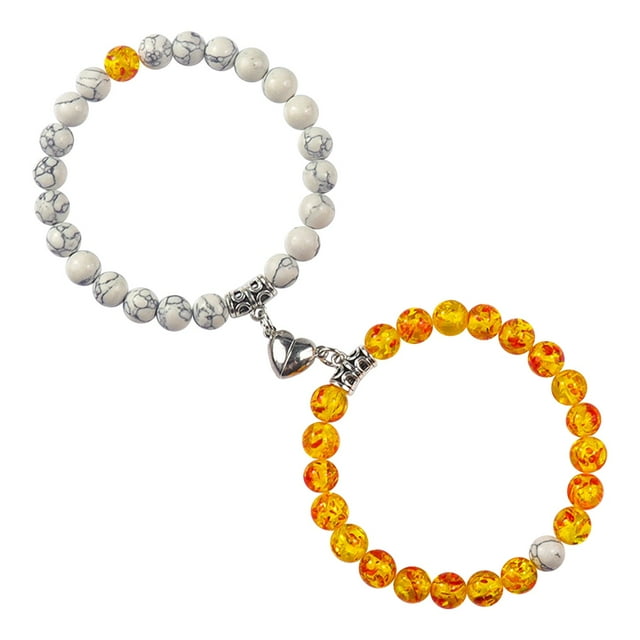 TopLLC Matching Couple Bracelets Healing Crystal Bracelets For Couples on Clearance