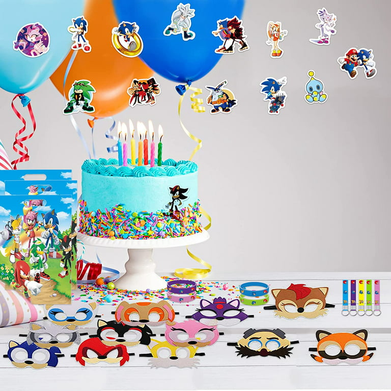 Party Supplies, 11pcs Sonic Birthday Party Supplies For Kids Sonic Party