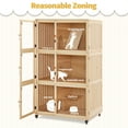 thumbnail image 4 of MCombo Large Wooden Cat House Villa, Luxury Triple Cat Condo with Scratching Pad, Cat Shelter Indoor for Cats/Kittens CT32, 4 of 7