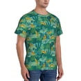 thumbnail image 2 of Vsdgher Jungle Leopard Print Men's Dry Fit Mesh Athletic Shirts Moisture Wicking Tennis T-Shirt Tops, 2 of 9