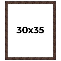 30x35 Frame Brown Burl Real Wood Picture Frame Width 1.625 Inches | Interior Frame Depth 0.5 Inches