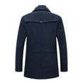 thumbnail image 4 of Men's Winter Coat Wool Winter Short Coat Medium Length Wool Coat Detachable Double Collar Short Winter Jacket For Business Leisure Outdoor Slim Fit Jacket, 4 of 6