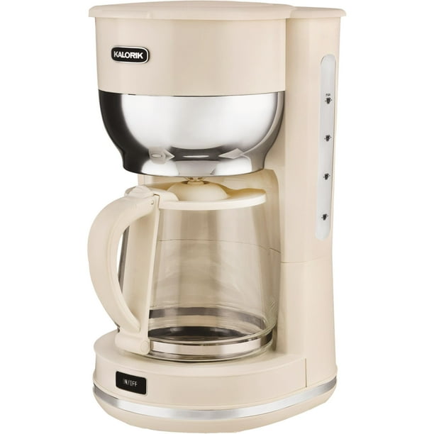 Kalorik 10 Cup Retro Coffee Maker, Cream