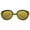Tortoise Gold / Brown Mirror, variant on Modern Cat Eye Sunglasses Metal Trim Round Colored Mirror Flat Lens 53mm (Black Gold / Blue Mirror )