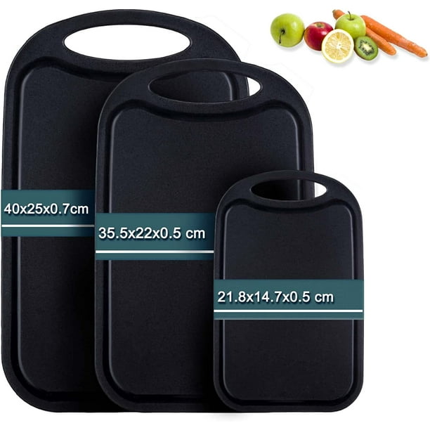 Bestdin Cutting Boards Set, 3 Pieces BPA Free Chopping Board, Plastic