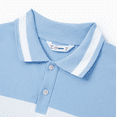 thumbnail image 5 of PatPat Men’s & Big Men's Cotton Tee Summer Short-sleeves Button Up Color Block Polo Shirts Light Blue Men M-XXL, 5 of 8