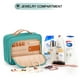 thumbnail image 3 of COOSKY Neceser colgante de viaje para mujer, artículos esenciales para cruceros, con organizador de joyas, kit de maquillaje extra grande, bolsas de cosméticos impermeables, kit de artículos de tocado, 3 of 5