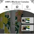 thumbnail image 3 of Boho Floral 100% Blackout Curtains of Bedroom 63 inch Long 2 Panels Mid Century Botanical Black Out Curtains for Living Room Grommet Thermal Insulated Room Darkening Window Drapes, 3 of 13