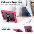 thumbnail image 5 of XYX for Lenovo Tab 10.1 2025 TB-311XU/K10C TB-311FU Case 10.1 inch, 3in1 Heavy Duty Shockproof Tablet Case with Stand, Shoulder Strap, Rose, 5 of 7