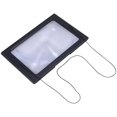thumbnail image 2 of Lupa de página completa 3x para leer, lupa rectangular manos libres con luz LED, plegable, 2 of 5
