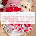 thumbnail image 3 of Fesfesfes Baby Valentine Heart Print Lace Dress Set with Bow Headband Long Sleeve Round Neck 3 Piece Outfit for Infant Toddler Cute Holiday Winter Autumn Matching Clothes(Red,6-9 Months), 3 of 9
