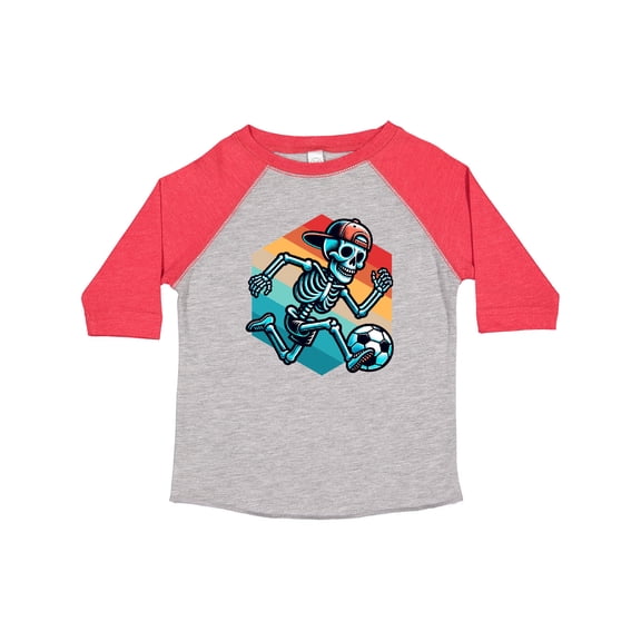 Inktastic Funny Soccer Skeleton Boys Toddler T-Shirt