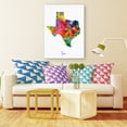 thumbnail image 4 of Michael Tompsett 'Texas Map' Canvas Art, 4 of 4