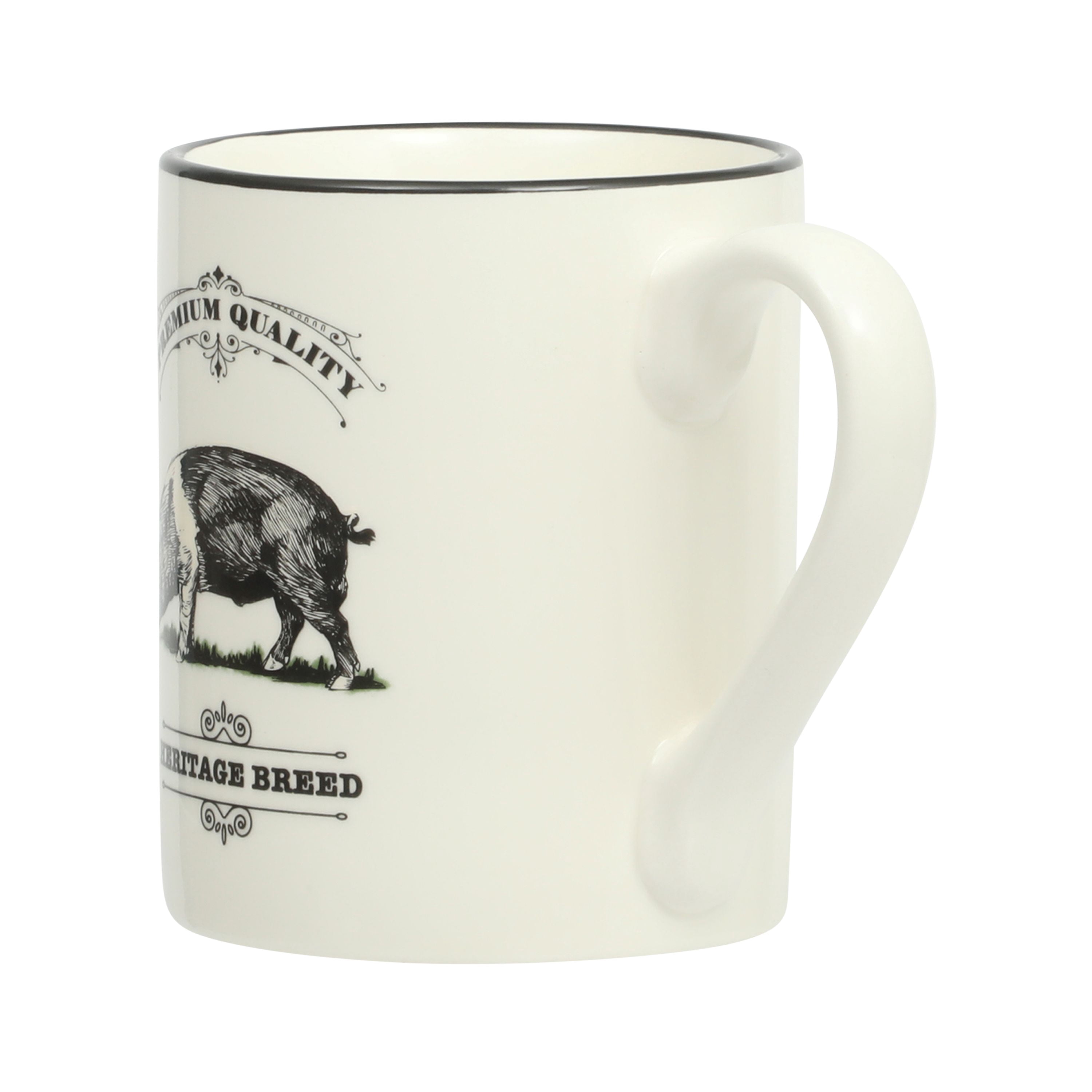 Mainstays 17oz Pig Barn Animal White Stoneware Mug