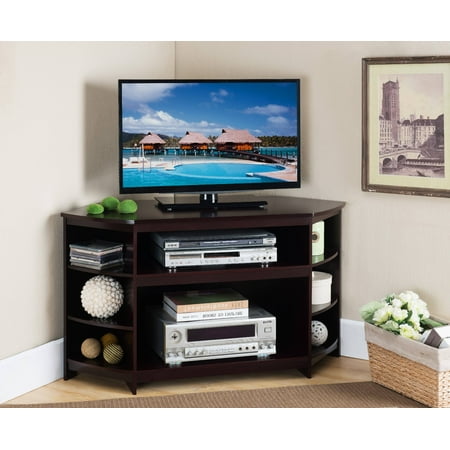 45 cherry wood corner entertainment center tv console stand with storage shelves - Corner Entertainment Center 45 cherry wood corner entertainment center tv console stand with storage shelves - Corner Entertainment Center