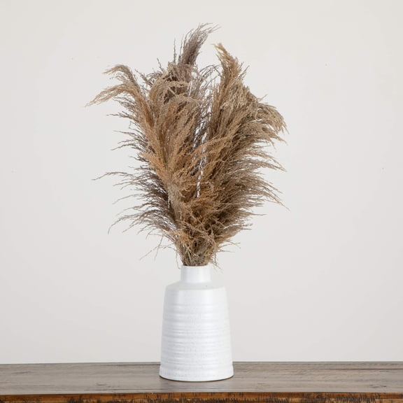 Nearly Natural Dried Pampas Artificial Floral Arrangement with Vase - 30"