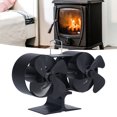 thumbnail image 2 of M Buder Ventilador de Estufa de Doble Cabezal 8 Aspas Ecológico Funciona con Calor para Chimenea de Leña 20.5 cm / 8.1 inches Aleación de Aluminio Silencioso Automático Eficiente, 2 of 9