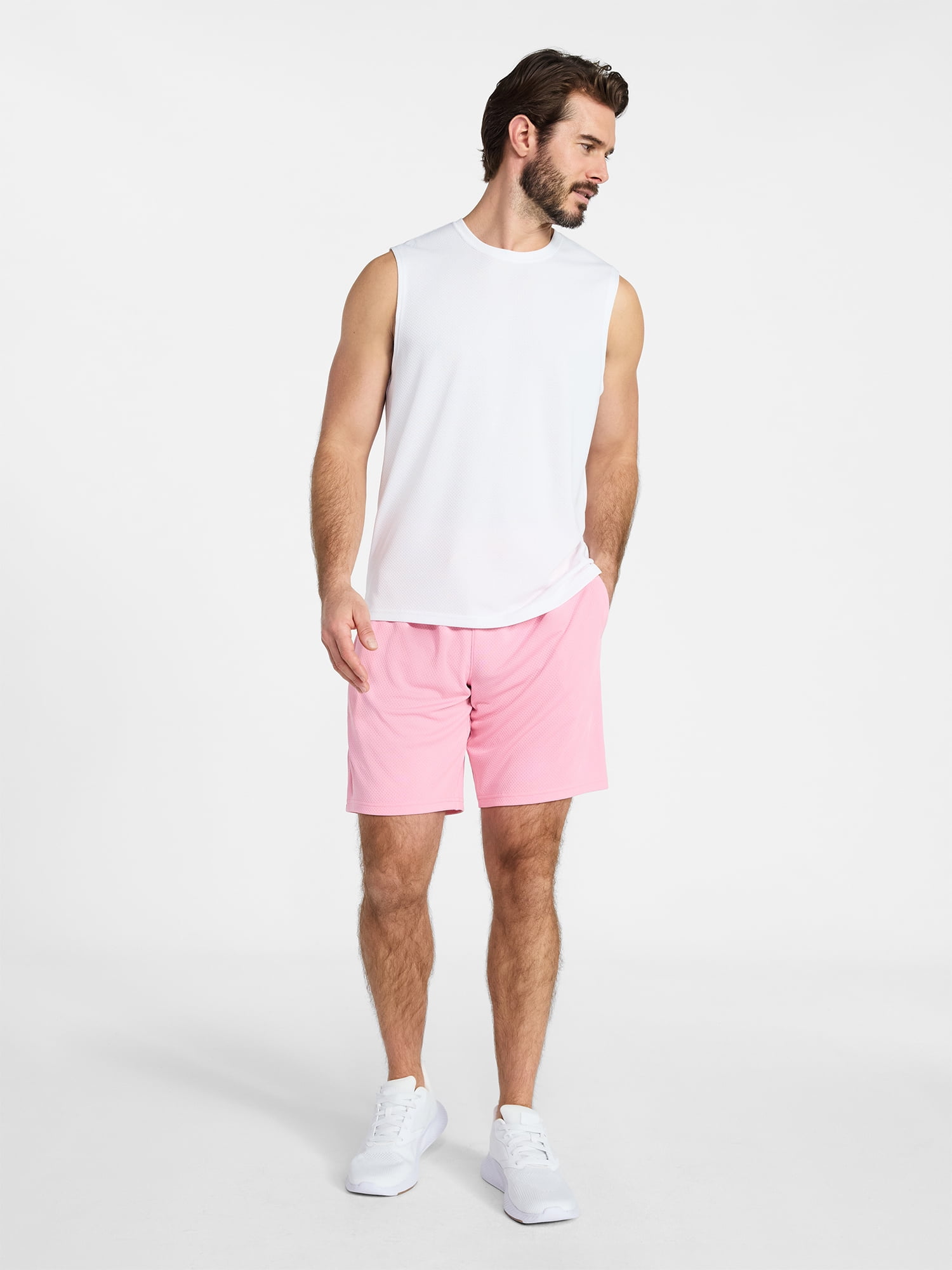 Athletic Works Men's and Big Men's Active Mesh Shorts, 9" Inseam, Sizes XS-5XL
