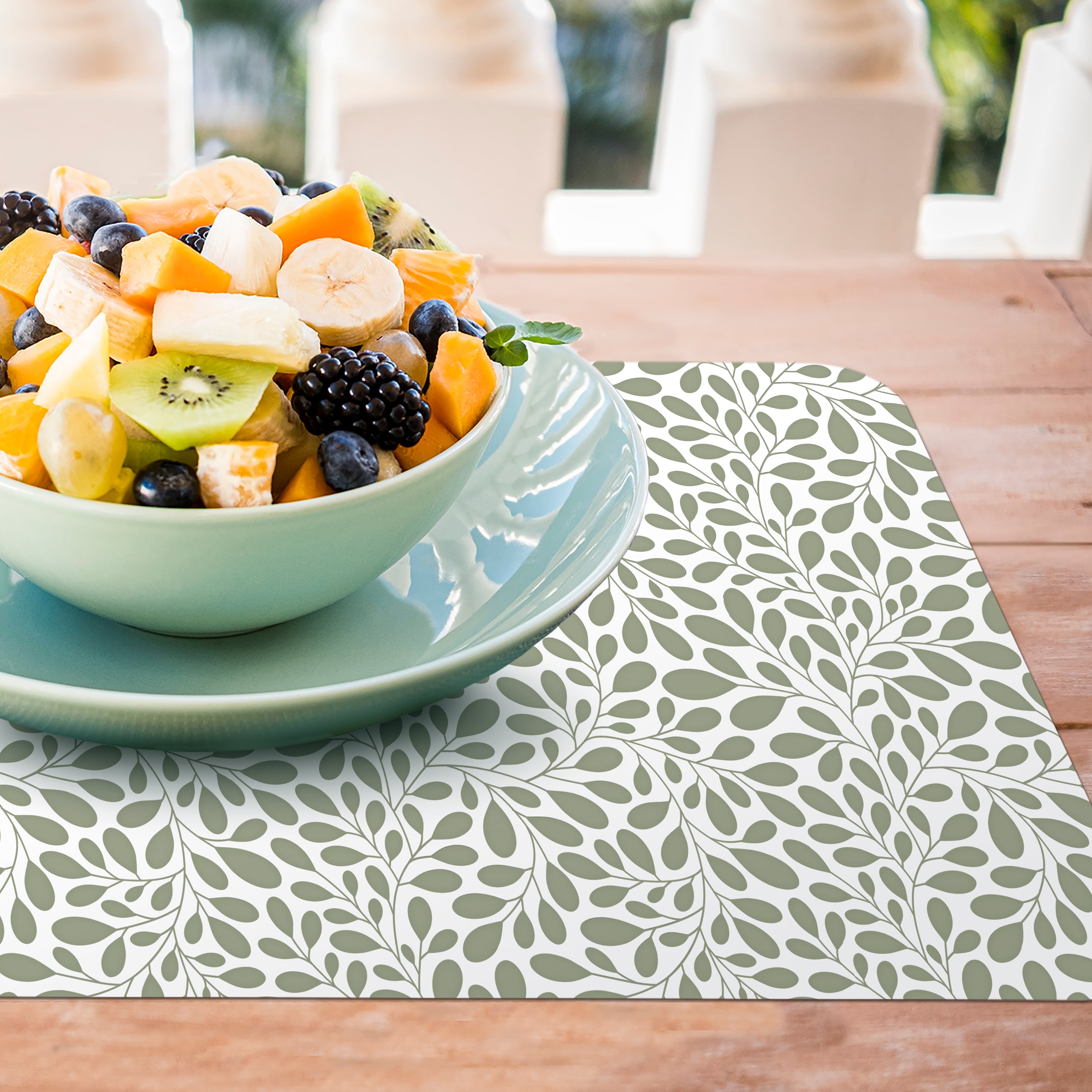(4 pack) Conimar Garden Vines Reversible Flexible Plastic Placemat