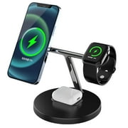 Cargador Inalambrico 3 En 1 Para iPhone - Apple Watch - Airpods / Magsafe  Generica