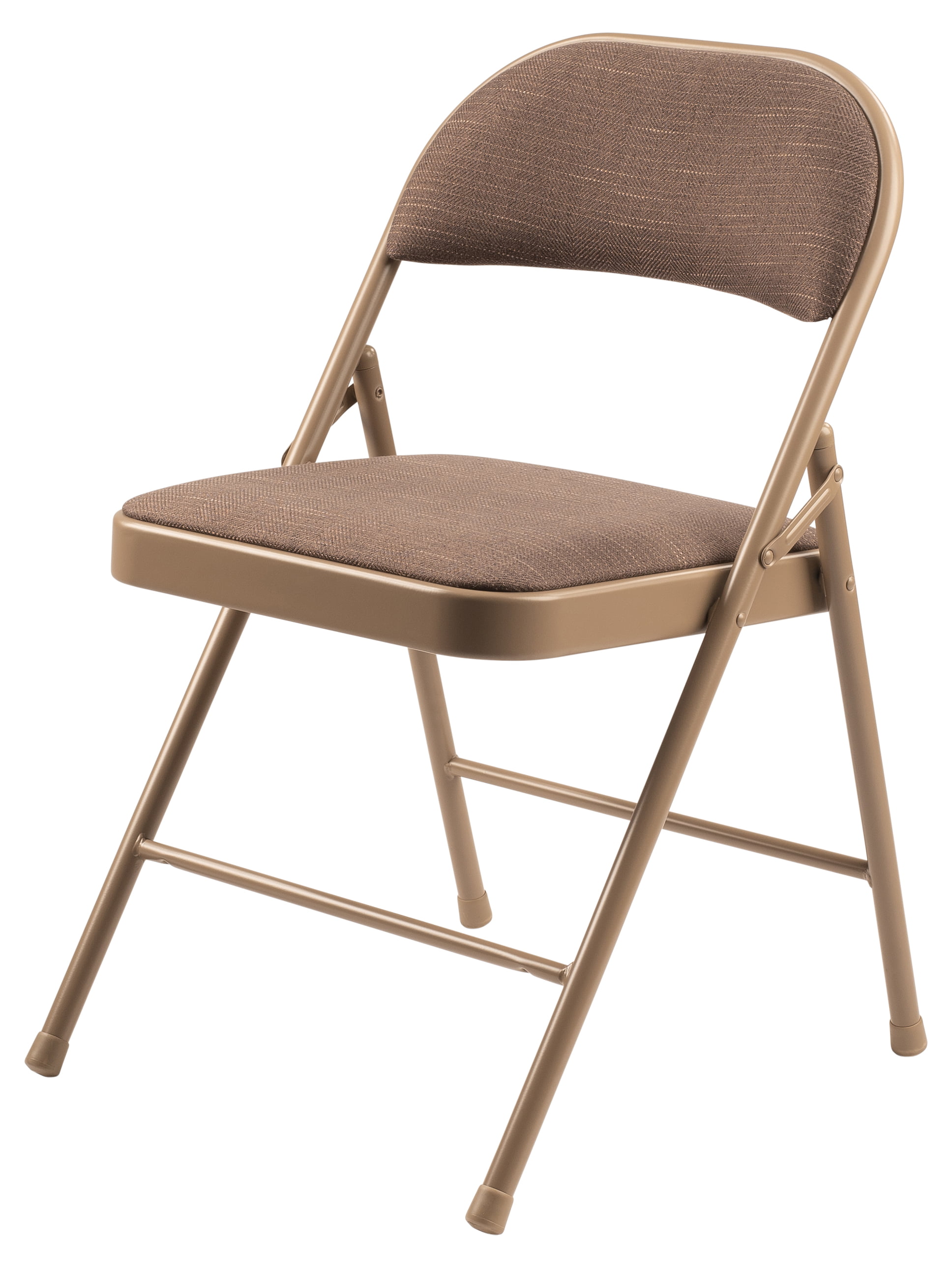Commercialine® 900 Series Fabric Padded Folding Chair, Star Trail Brown