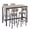 Gray, variant on QuzyAor 4 Piece Long Bar Table and Chairs Set, Rectangular High Top Pub Tables with Stools, Industrial Dining Table Set for Breakfast Nook, Living Room,Kitchen, Small Space, Bars, Rustic Brown
