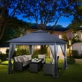 thumbnail image 7 of Pamapic 11x11 Ft Pop-up Gray Gazebo, Waterproof, 7 of 7