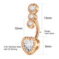 thumbnail image 2 of Briana Williams Body Piercing Kit Rose Gold, Stainless Steel Belly Button Ring, 14G, 2 of 5