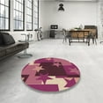 thumbnail image 4 of Ahgly Company Machine Washable Indoor Square Transitional Rose Red Area Rugs, 4' Square, 4 of 7