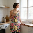 thumbnail image 4 of 2Pack Fruit Patterned Kitchen Apron – Durable Polyester Bib Apron Stain & Lightweight Non Adjustable Fit For Everyday Cooking Baking & Grilling Unisex Design For Adults Apron Sleeve 17.7"X22.0", 4 of 6