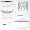 thumbnail image 5 of MASTERCANOPY 13 x 13ft Pop-up Canopy Tent with Auto Extending Eaves, White, 5 of 8
